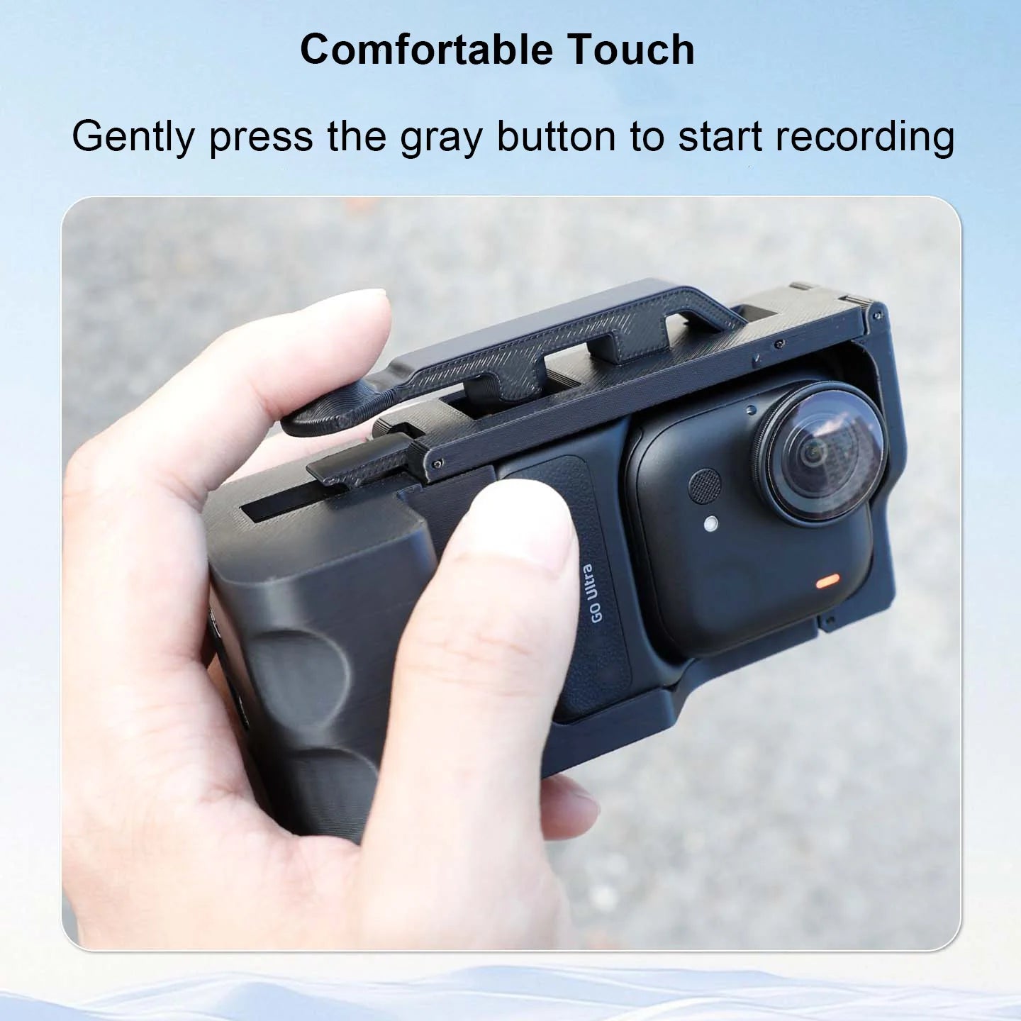 3D Printed Camera Grip Holder for Insta360 Go Ultra | Secure