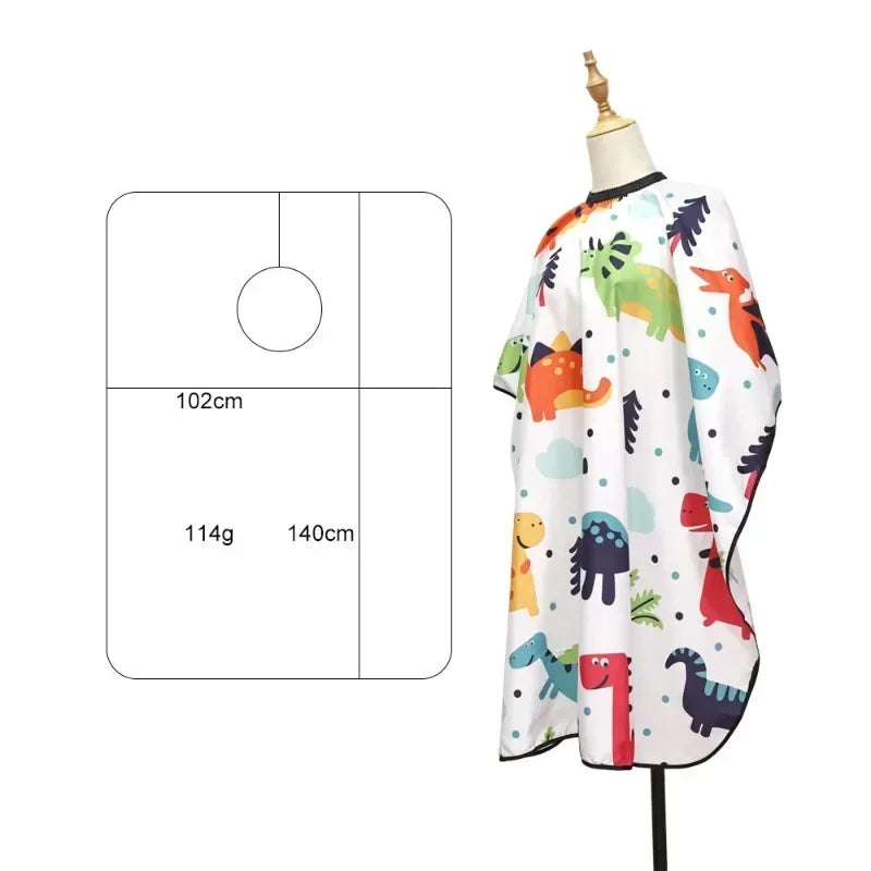 Anti Fragmentation Digital Printed Cartoon Pattern Hairdressing Wrap for Baby Shaving Children's Peaceful Pleasures Health and Wellness