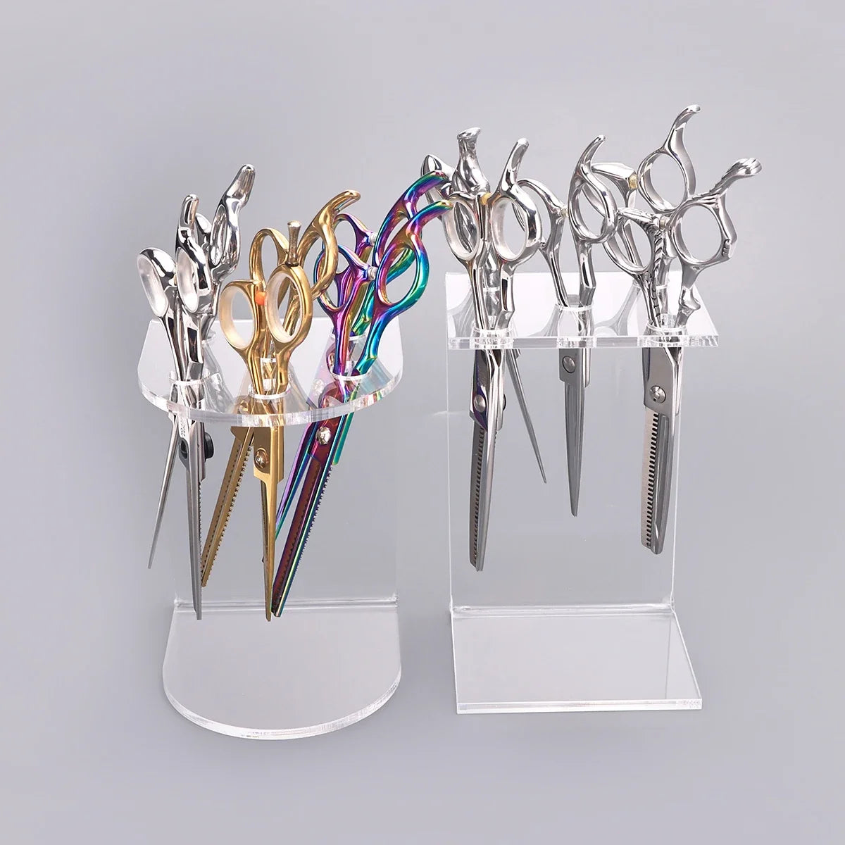 Professional Barber Shears Storage Display Stand Barbershop Scissors Holder Makeup Brushes Organizer Rack Salon Tool Accessories Peaceful Pleasures Health and Wellness