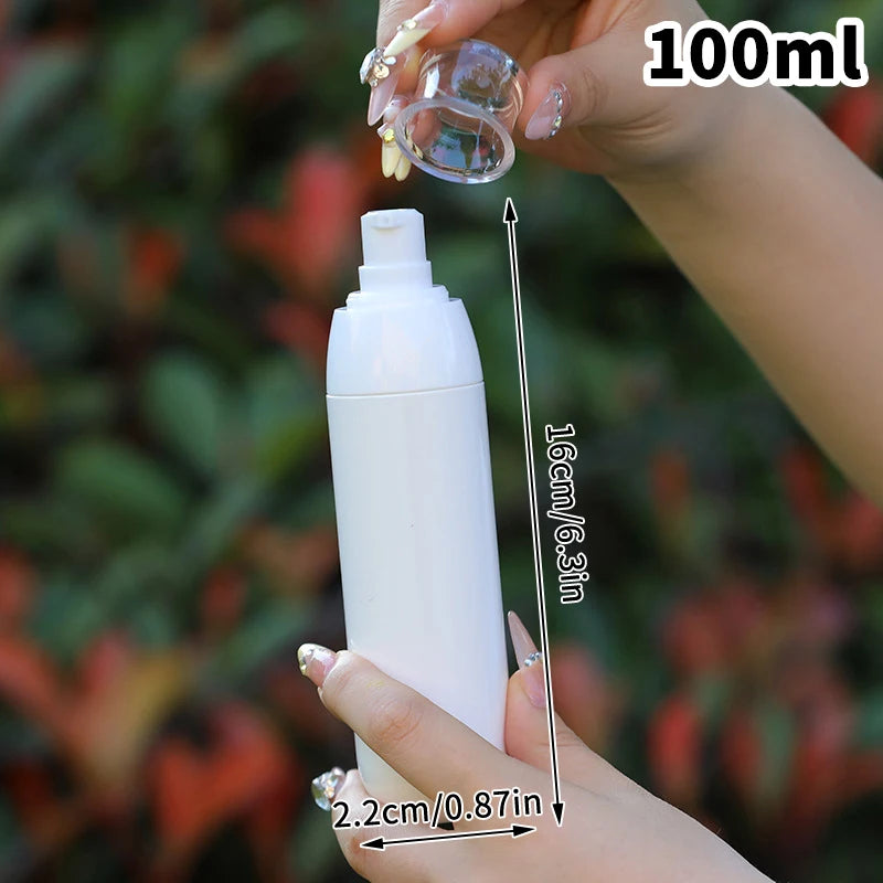 30/50/100ml Plastic Cream Shampoo Pump Bottle Portable Refillable Lotion Bottles Spray Container Essential Oil Travel Tools Peaceful Pleasures Health and Wellness 100ml lotion