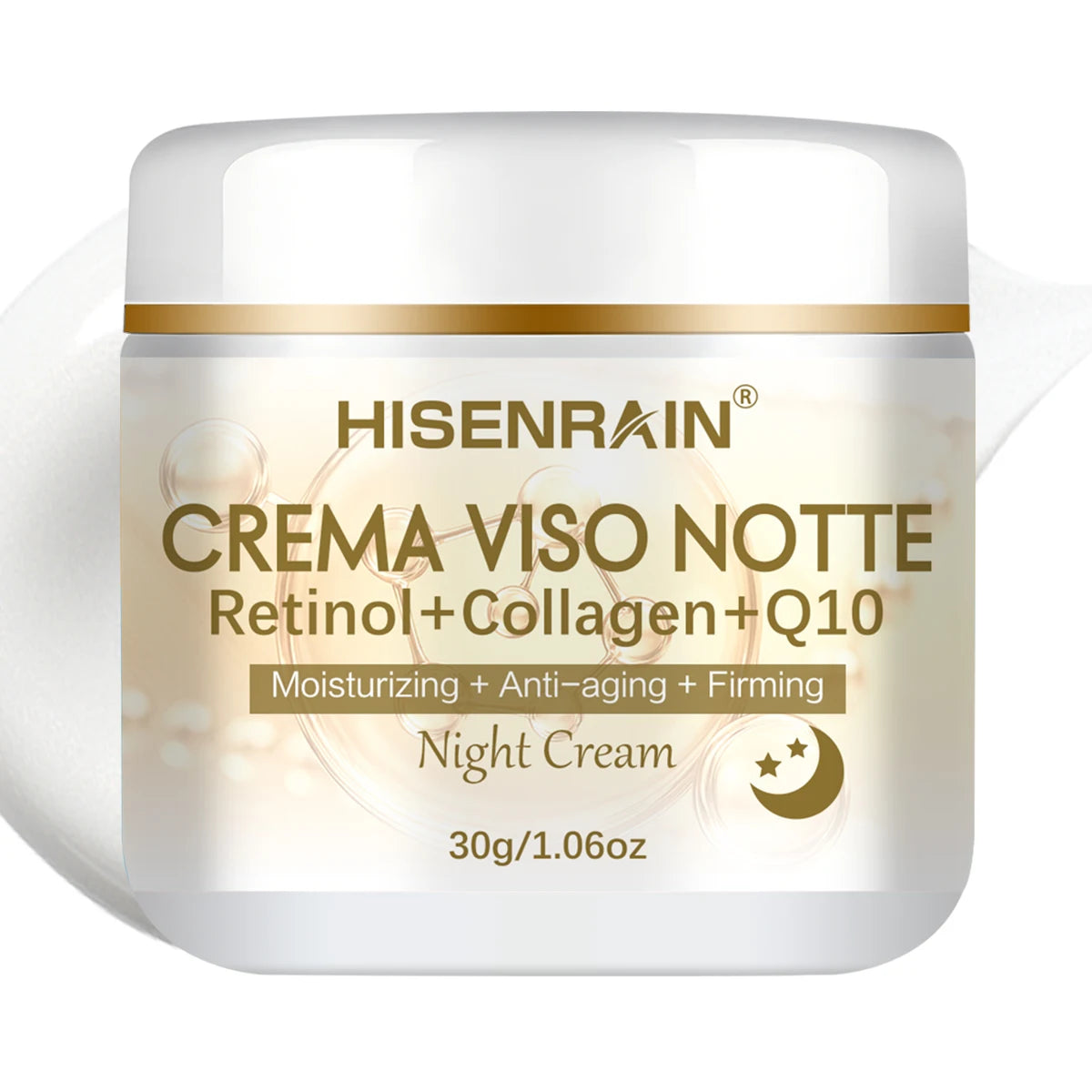 HISENRAIN Retinol Collagen Night Cream for Anti-Aging & Skin Firming - Intensive Moisturizing Skincare Treatment. Peaceful Pleasures Health and Wellness 30g