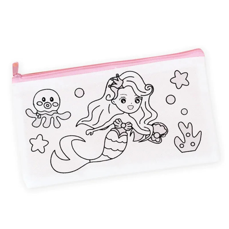 Non Woven Pen Bag DIY Coloring Stationery Kids Students Painting Toys