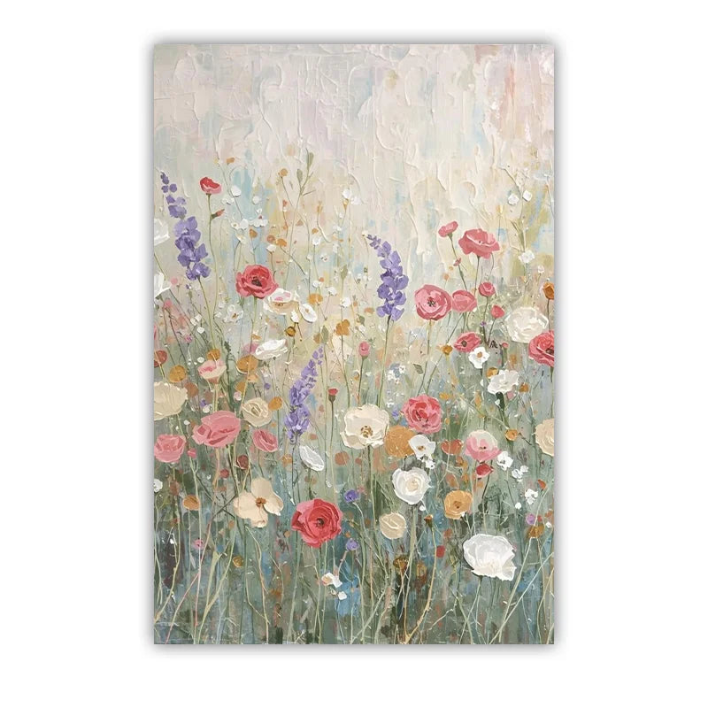 Vintage Wildflower Botanical Canvas Wall Art | Floral Poster Botanical Canvas Print Peaceful Pleasures Health and Wellness 02 20x25cm No Frame China Mainland
