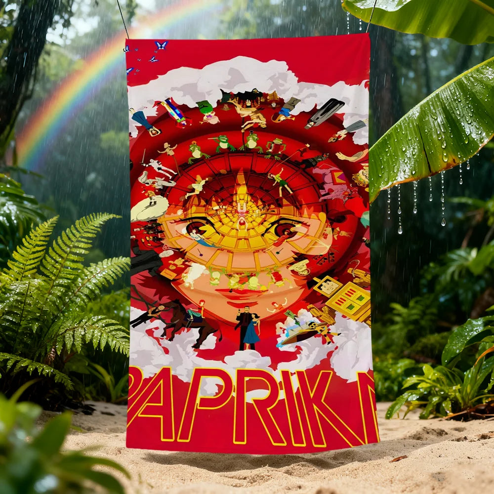 Anime Paprika Quick-Dry Beach Towel | Soft Pool & Travel Towel Quick-Dry Beach Towel Peaceful Pleasures Health and Wellness