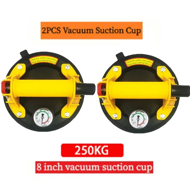 8 Inch 250KG Air Pump Vacuum Suction Cups Powerful Heavy-Duty Strong Hand Pump Sucker Lifted Magnets Handling Tools Peaceful Pleasures Health and Wellness 2PCs 3