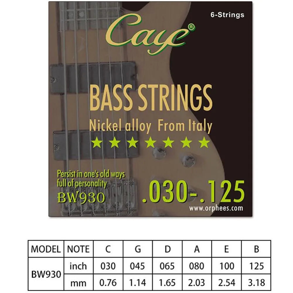 Guitar Strings Caye Crossing 4 5 6 String Electric Bass Hexagonal