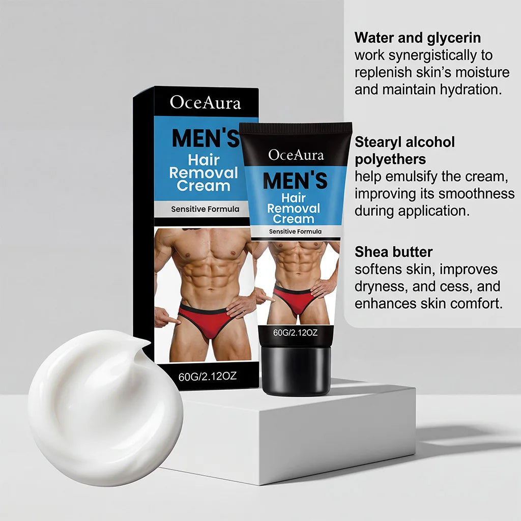 Men's Painless Hair Removal Cream – Body, Legs & Armpit