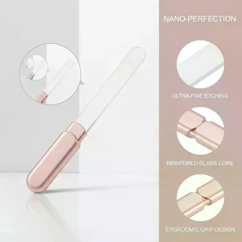 Glass Nail File With Case, Crystal Diamond Salon Best Beauty Nail Buffer For Natural And Acrylic Nail Peaceful Pleasures Health and Wellness