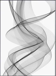 Abstract Geometric Black & White Wavy Canvas Wall Art Print