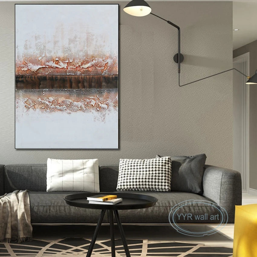Wall Decoration Oil Painting Modern Handmade Abstract Canvas Hanging Poster Living Room Bedroom Restaurant Thick Texture Picture Peaceful Pleasures Health and Wellness