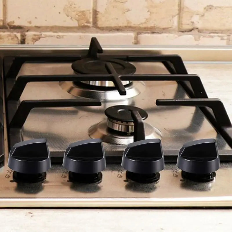 4 Sets Stove Top Control Knobs Univer-sal Thermostat Stove Button Knobs Accessories For Home Kitchen Cookers Knobs & Adapters Peaceful Pleasures Health and Wellness