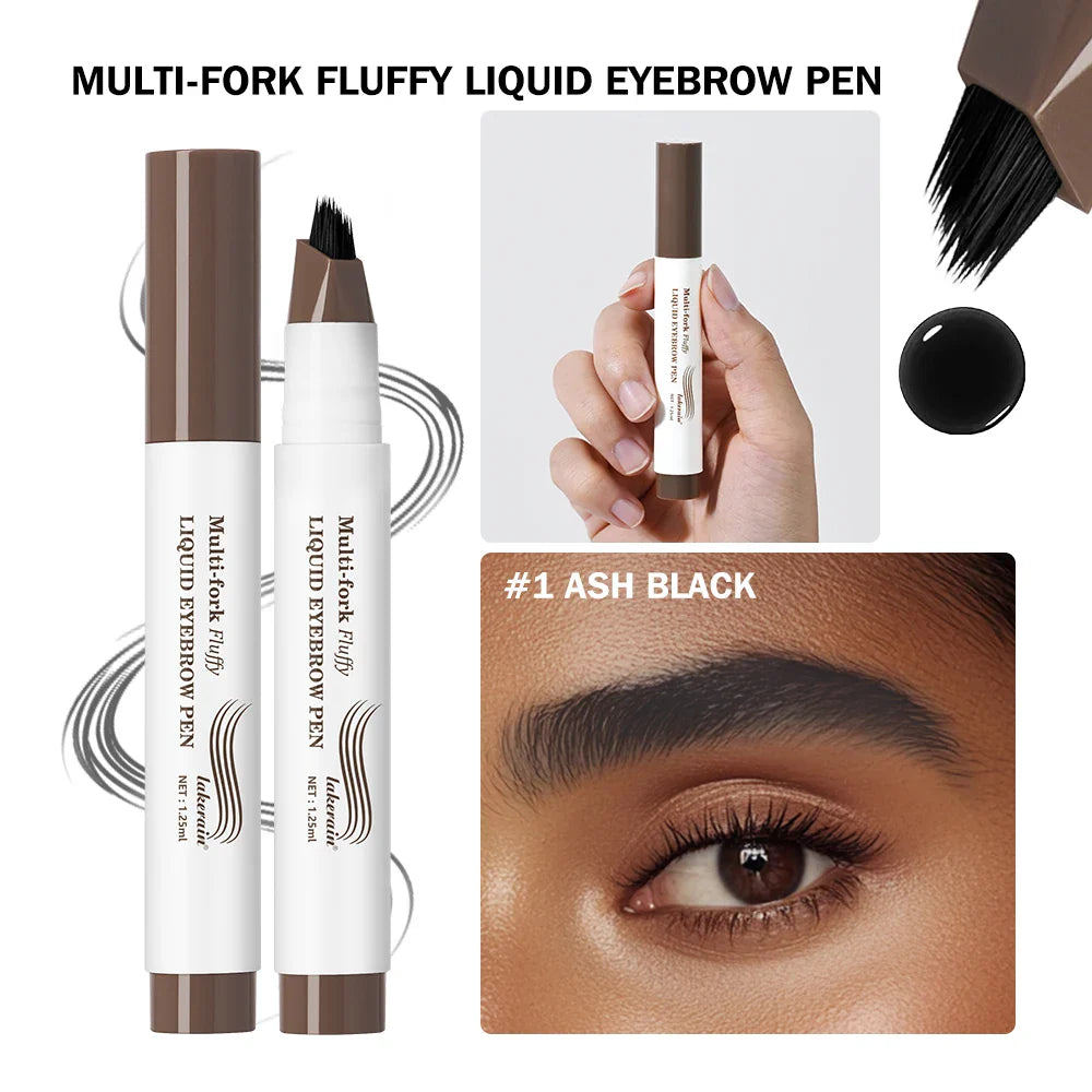 Multi-Fork Liquid Eyebrow Pen – Waterproof & Long-Lasting