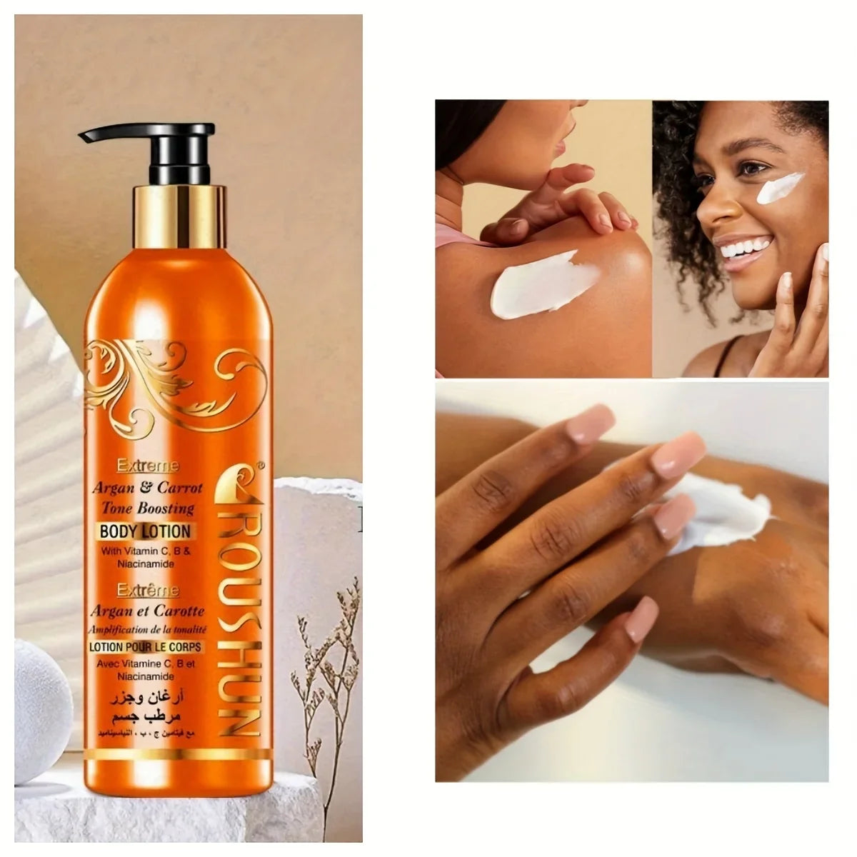 ROUSHUN Argan & Carrot Body Lotion 500ml | Deep Moisturizer