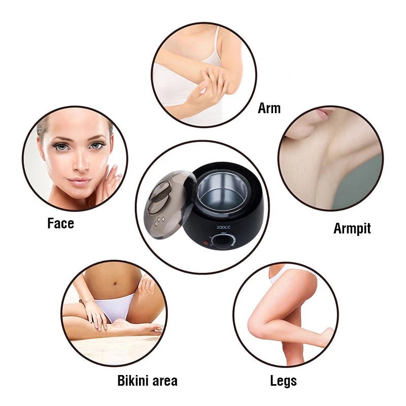 Wax Heater for Hair Removal Waxing Warmer Dipping Pot Wax Melting Machine Depilation Paraffin Warmer Wax Heater Kit Peaceful Pleasures Health and Wellness