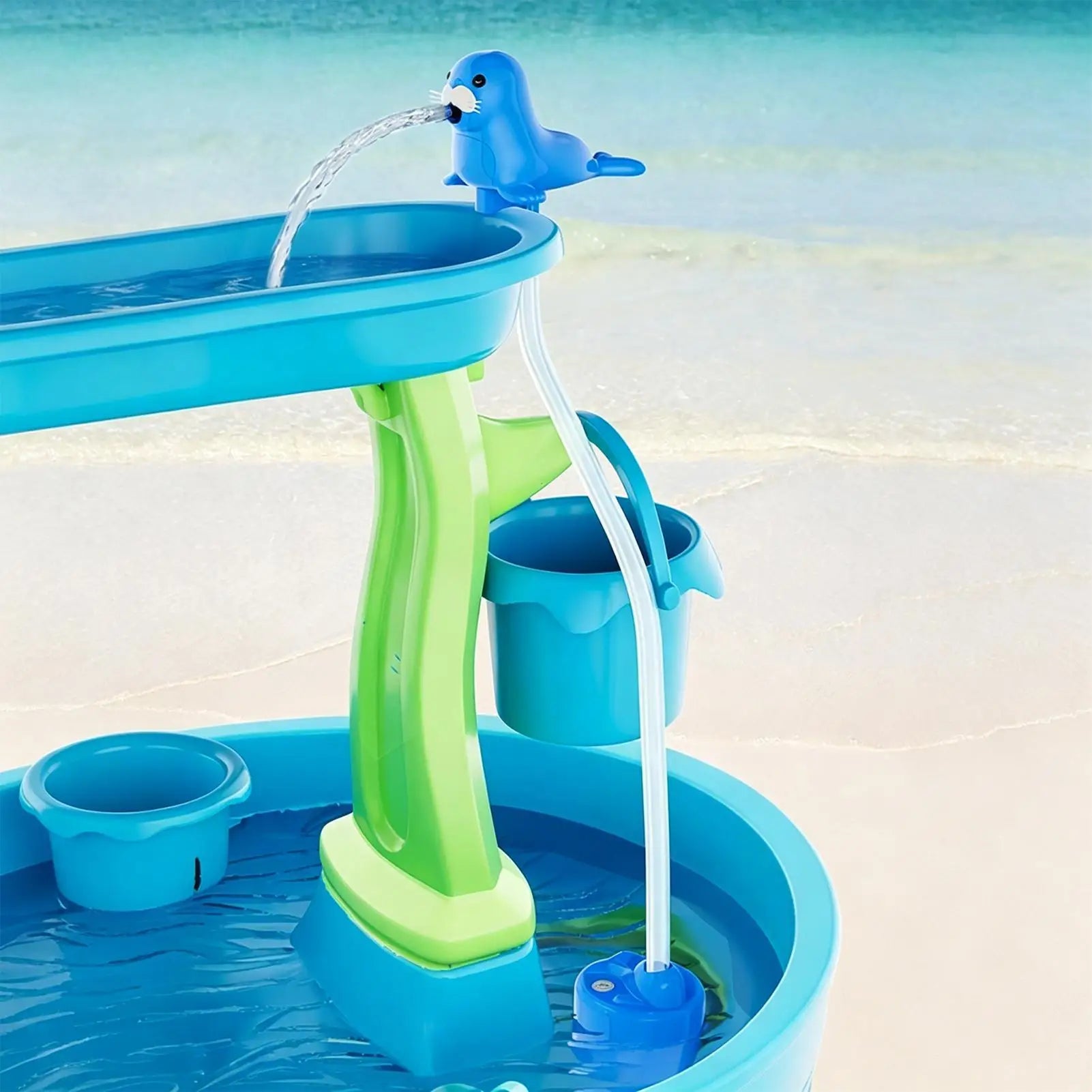Rechargeable Water Table Spray Pump Splash Toy Accessory Outdoor Water Play For Kids, Backyard Beach Garden Bathtub Peaceful Pleasures Health and Wellness