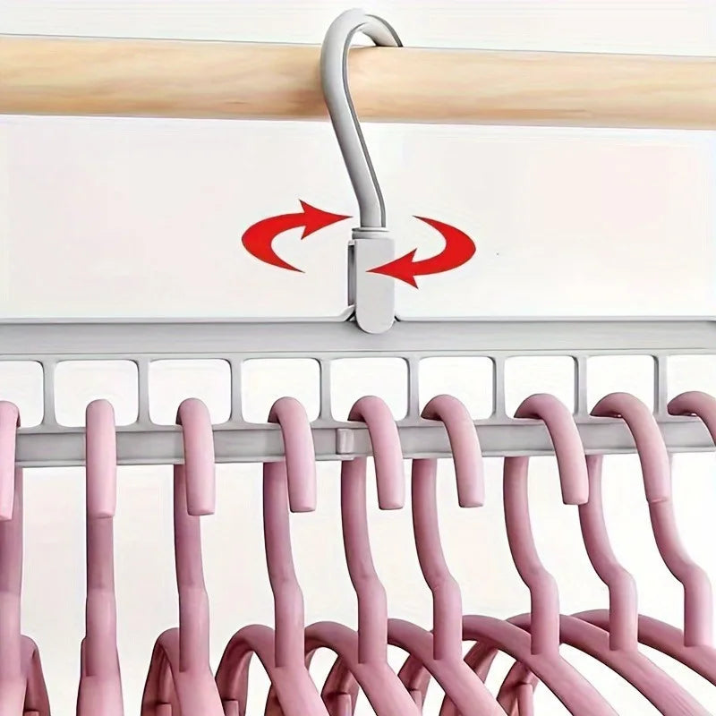 3-Pack Foldable Space-Saving Clothes Hangers | Plastic Rack