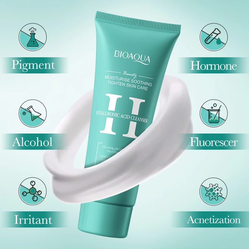 BIOAQUA Hyaluronic Acid Foaming Face Wash | Moisturizing Cleanser