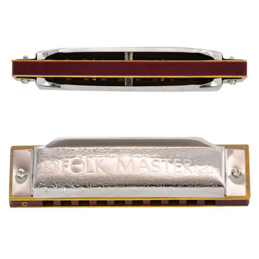 Folkmaster 1072 Harmonica Standard Beginner Diatonic Blues Gaita 10 Peaceful Pleasures Health and Wellness KEY OF B