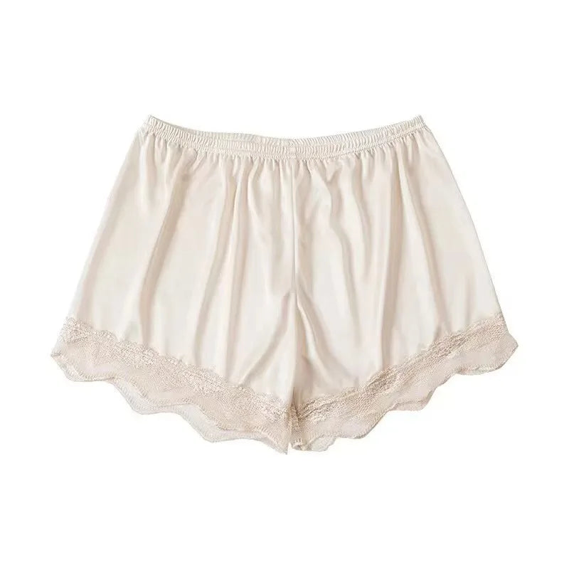 Women's Lace Trim Safety Shorts – Anti-Exposure Summer Lounge
