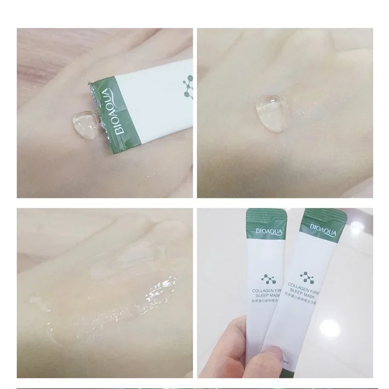 30pcs BIOAQUA Collagen Sleeping Facial Masks skincare Moisturizing Brightening Firming Face Mask Peaceful Pleasures Health and Wellness