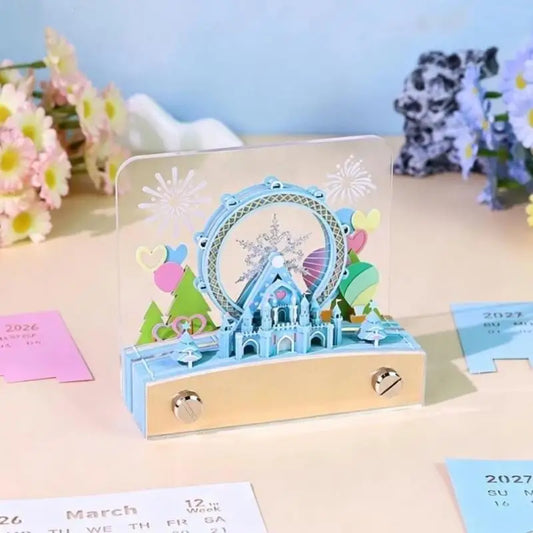 2027 3D LED Tear-Away Desk Calendar | Paper Carving Art Gift LED Desk Calendar Peaceful Pleasures Health and Wellness Default Title
