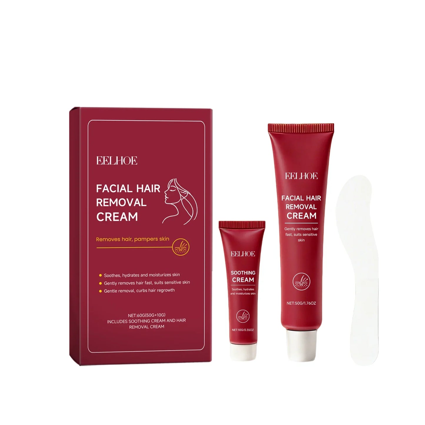 Eelhoe Facial Hair Removal Cream Kit for Women – Face & Lip