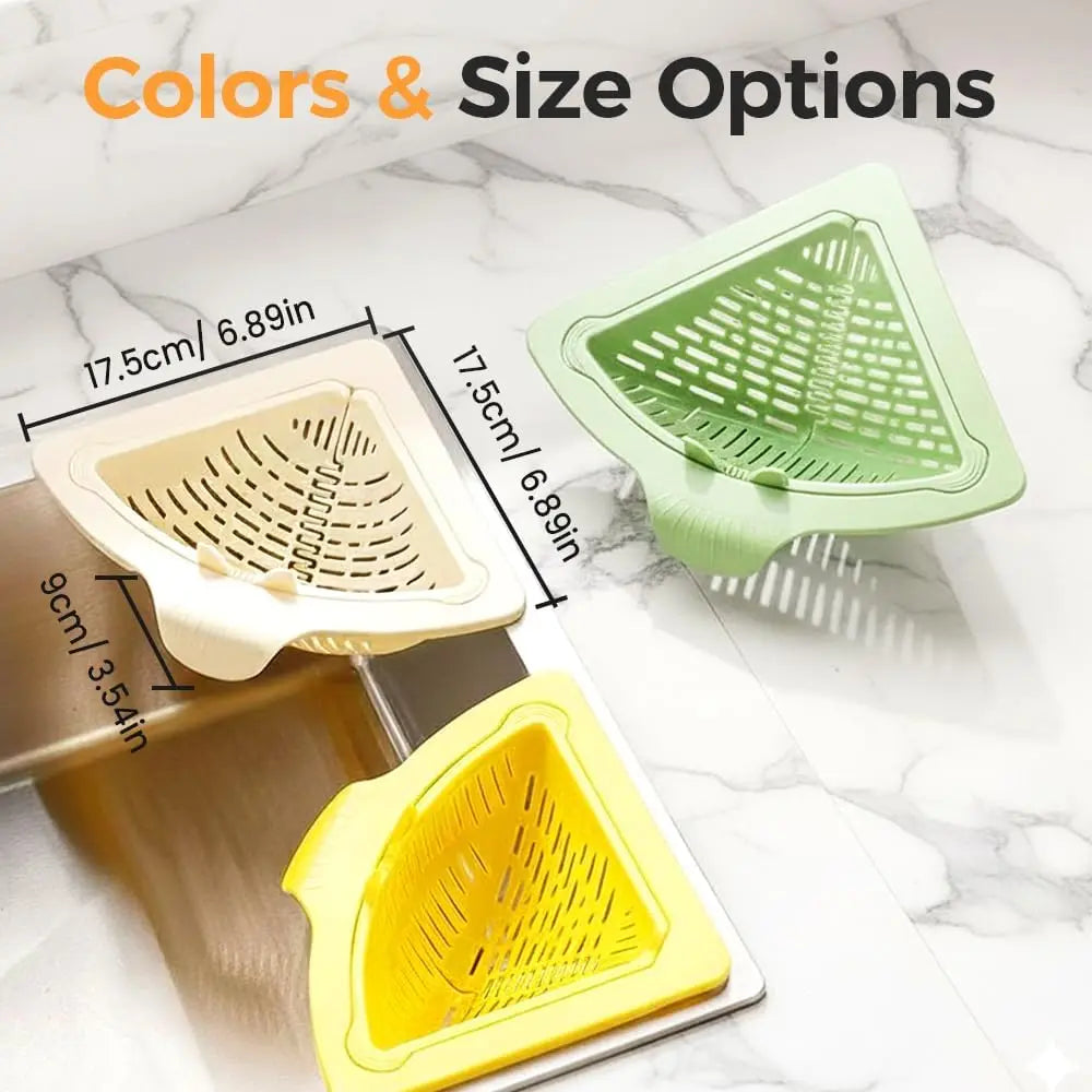 Magnetic Triangle Sink Drain Basket & Corner Strainer