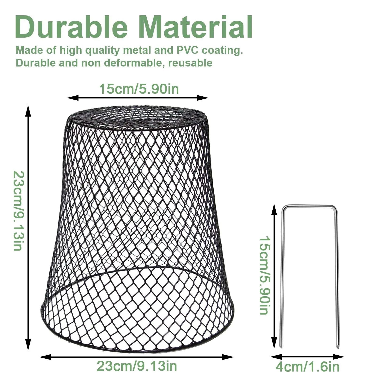 5/10pcs Wire Plant Protection Cover Garden Roof Seedlings Fruit And Vegetable Protection Cage Prevent Rabbits Chickens Squirrels Peaceful Pleasures Health and Wellness