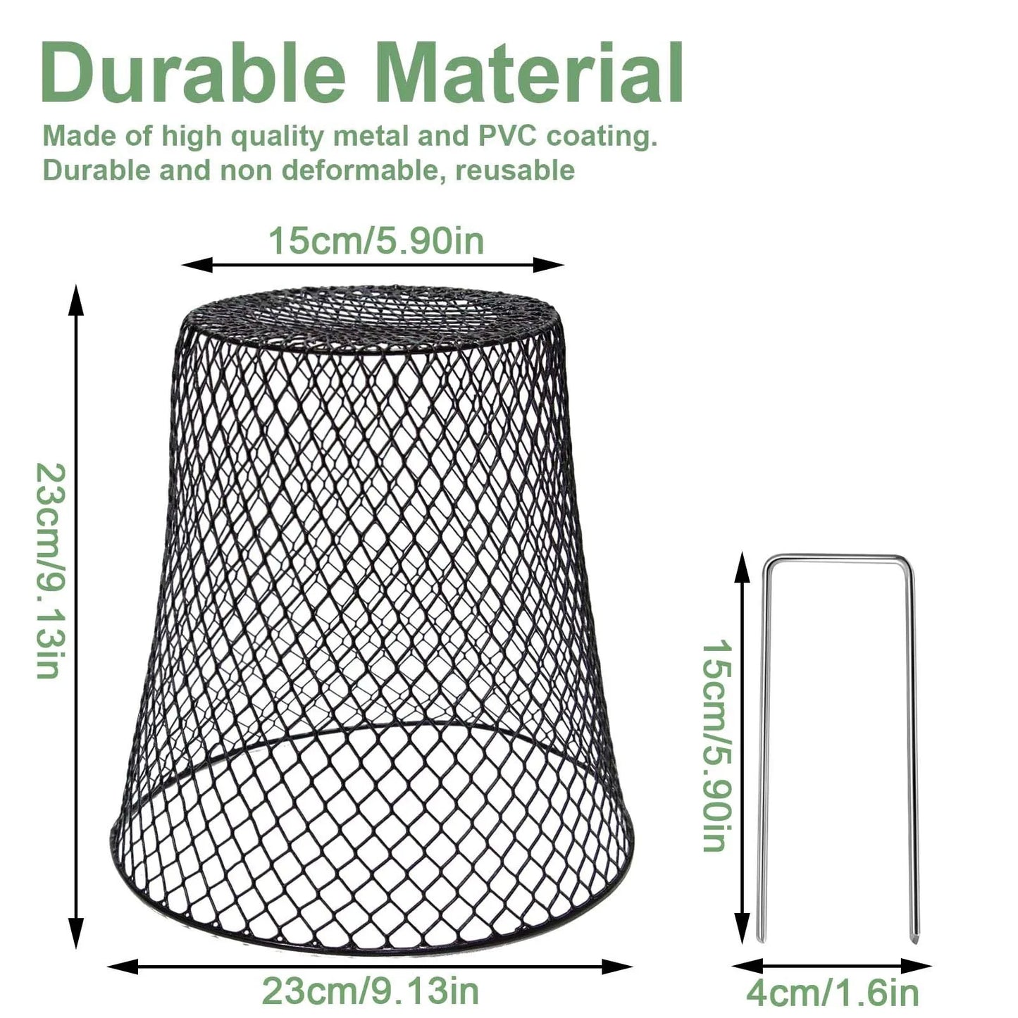 10-Pack Wire Plant Protection Cloches – Garden Pest Cages