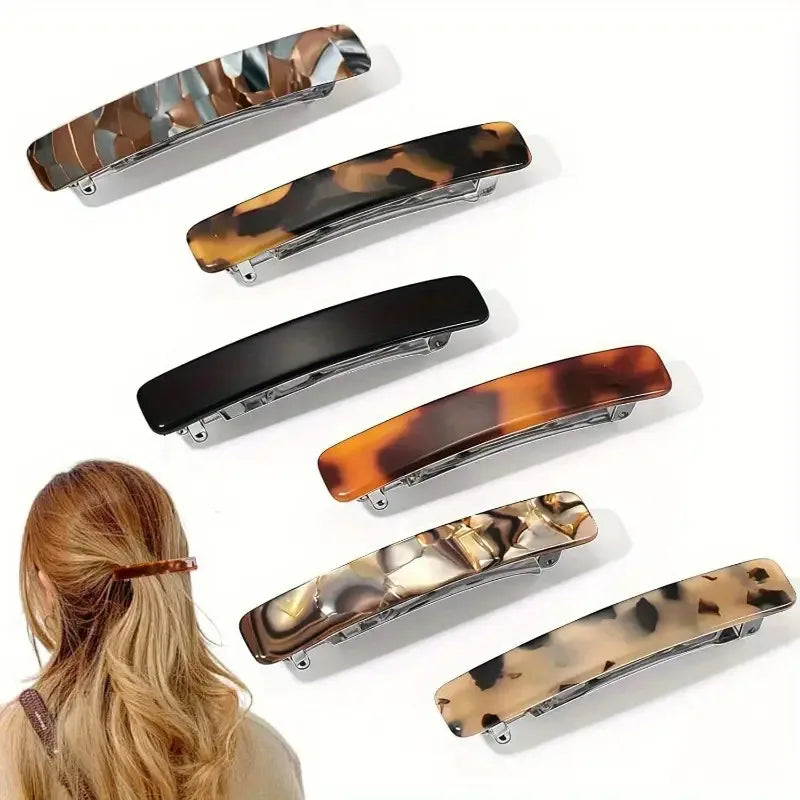 5pcs Colorful French Hair Clips – Elegant Plastic Hairpins Peaceful Pleasures Health and Wellness