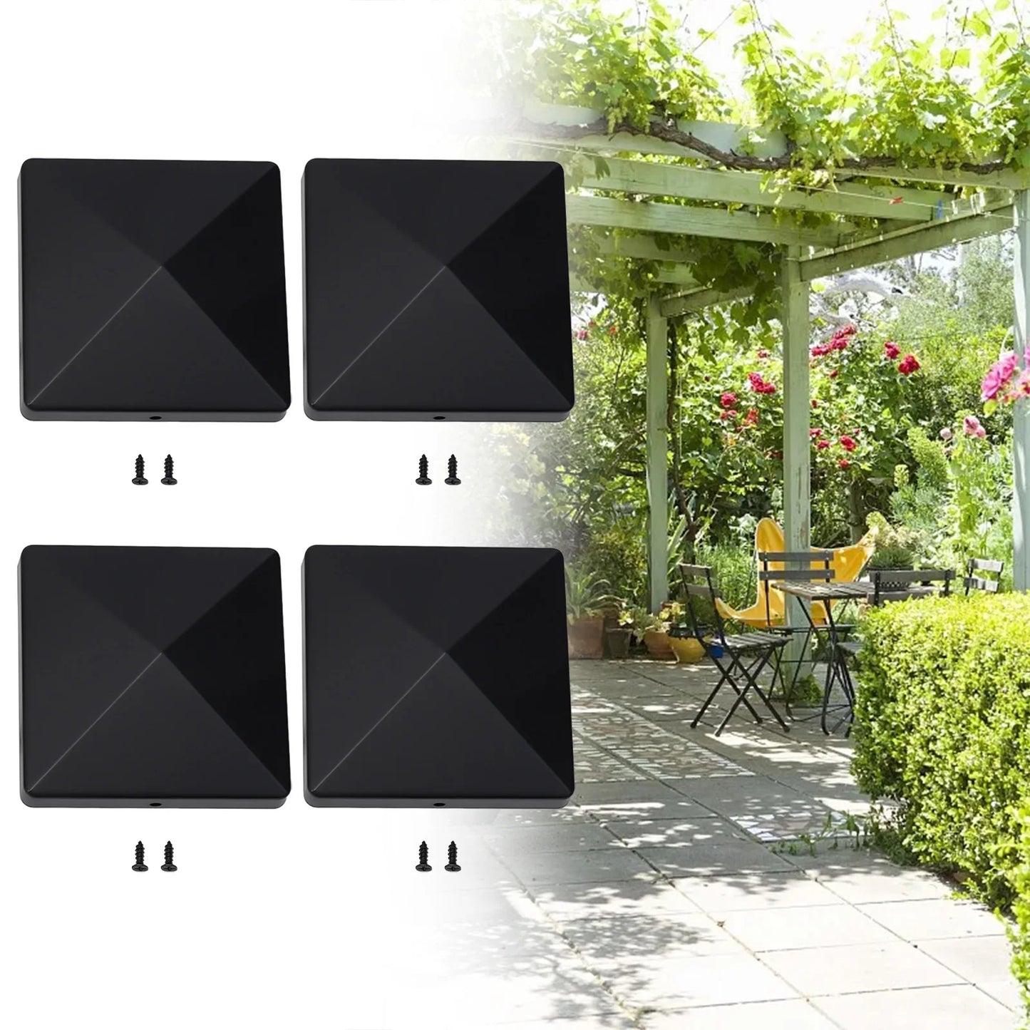 1 4x4 Inch Plastic Fence Post Cap Post-cap Protect Outdoor