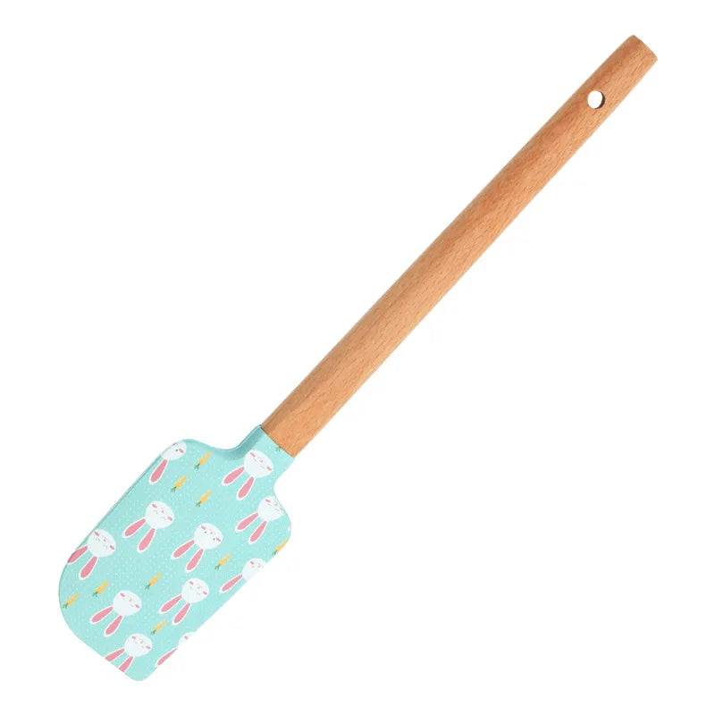 Cream Spatula Silicone Scraper, Wooden Handle Scraper BakingTools Cake Spatula Christmas Scraper Clearance Peaceful Pleasures Health and Wellness A