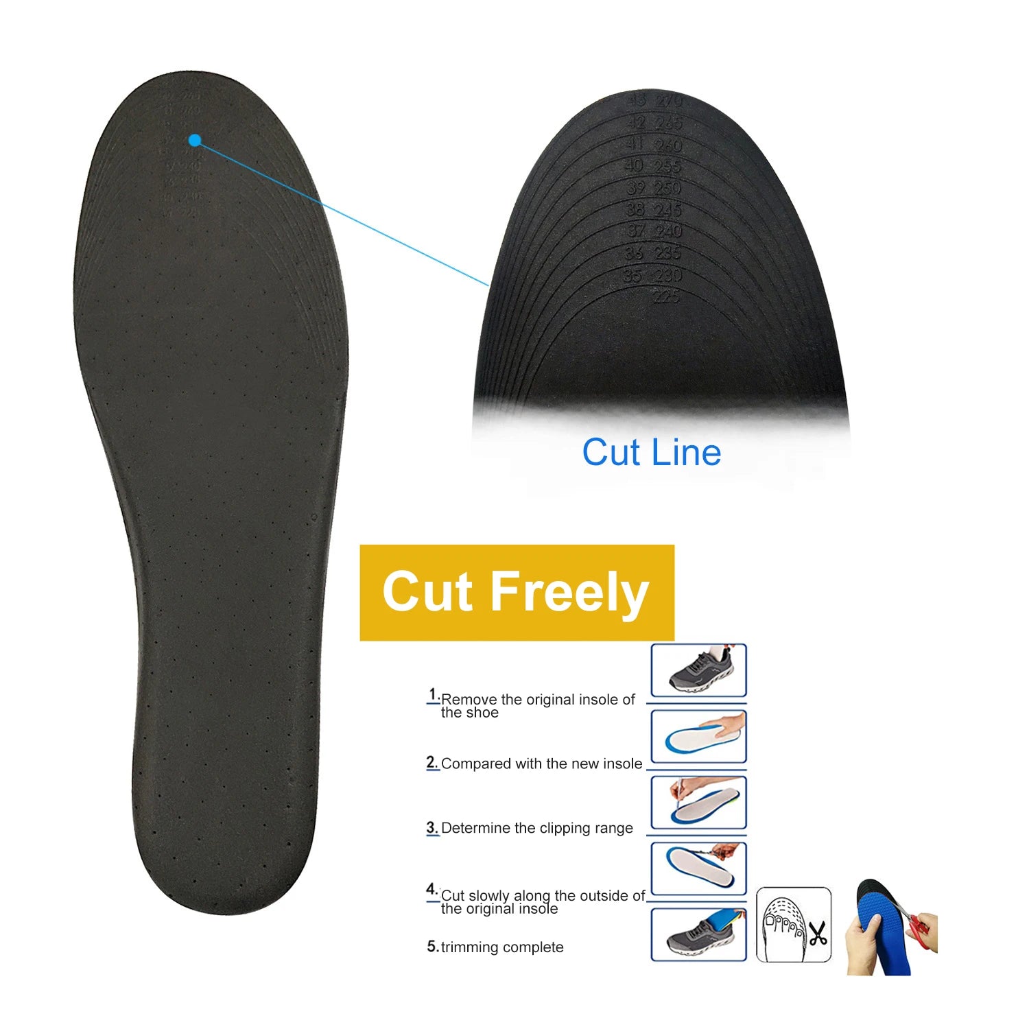 Invisible Height Increase Insoles 2-5cm EVA Magnet Shoe Lift Kit Orthopedic Cushion Pad for Breathable Massage Taller Inserts Peaceful Pleasures Health and Wellness