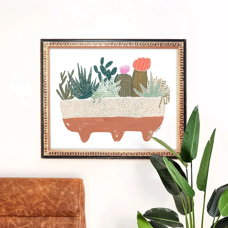 Green Botanical Leaves Canvas Wall Art Houseplants Nature Indoor Home Decor Calming Foliage And Plant Interior Poster Peaceful Pleasures Health and Wellness WS1010-11 20x30cm Unframed