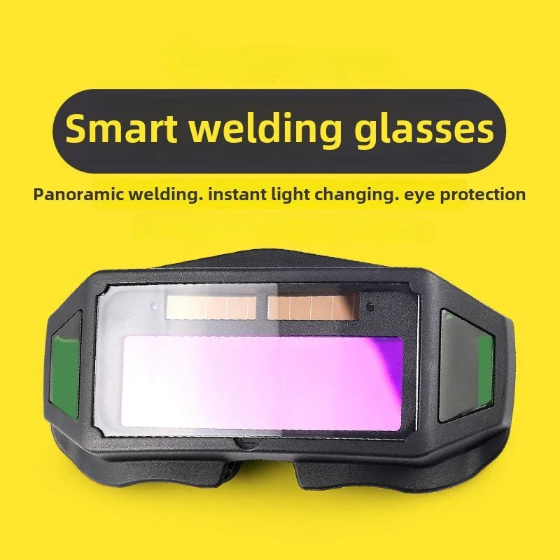 Welding Goggles Eye Protection Easy Carried Head Darkening Welding Glasses Multi Window Dimming & Zipper Box&20 Protective Film Peaceful Pleasures Health and Wellness