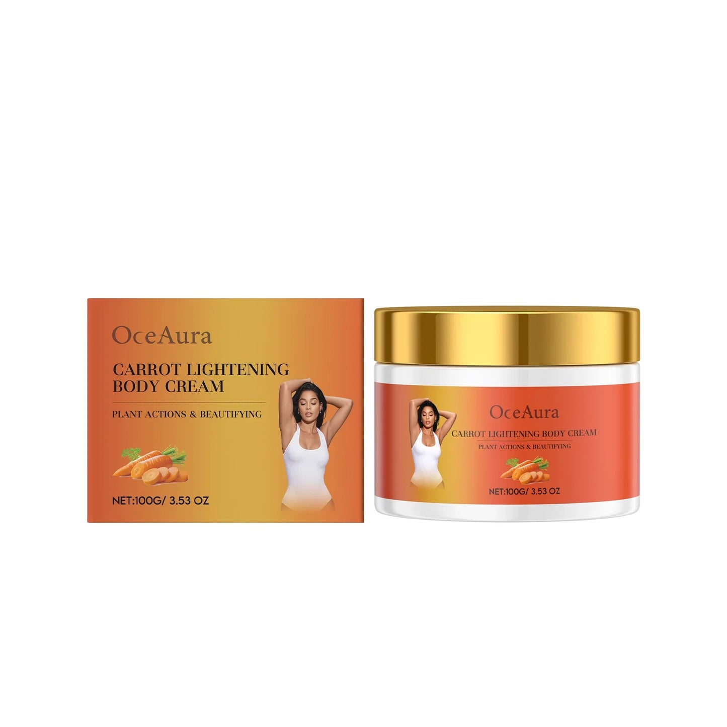 OceAura Carrot Body Cream – Brightening & Moisturizing Lotion