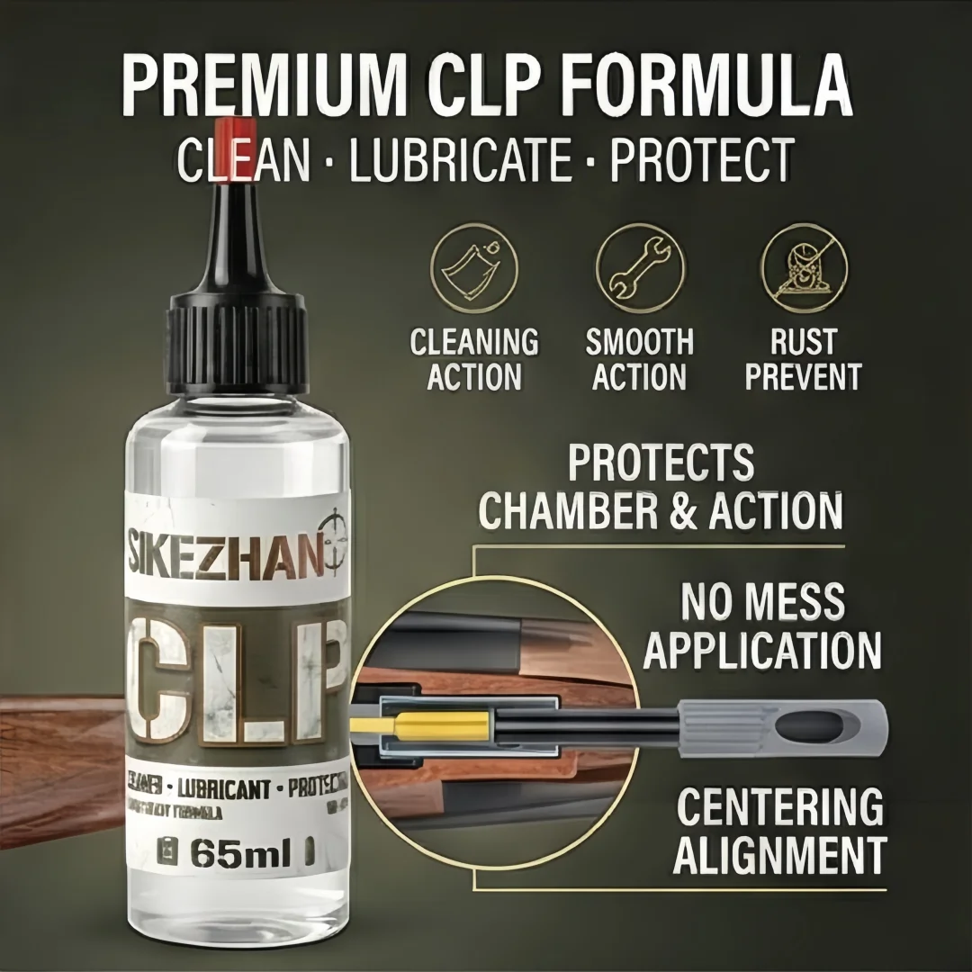 Tactical Gun Bore Guide & CLP Oil Kit. Universal .17 .22 .30 Cal Rifle Cleaning Maintenance. AR15 Hunting Bore Protector Set Peaceful Pleasures Health and Wellness