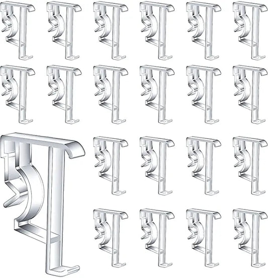 2-Inch Clear Plastic Valance Clips for Window Blinds – 20 Pack Window Valance Clips Peaceful Pleasures Health and Wellness Default Title