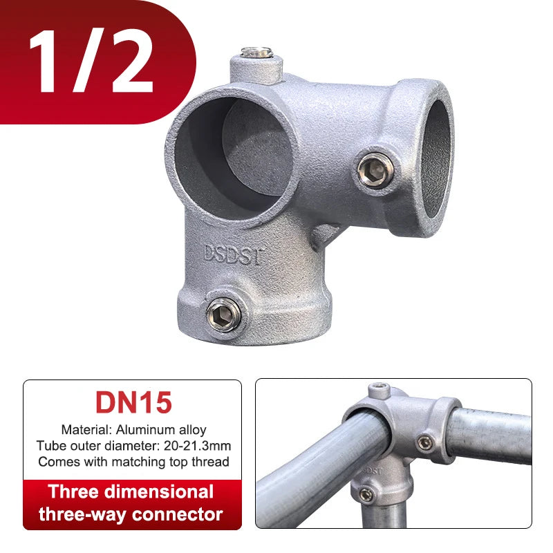 3D Fitting Connection FastenerAluminum Alloy Connector Elbow Tee Base Flat 20/25mm Steel Tube Shelf Parts Peaceful Pleasures Health and Wellness 03