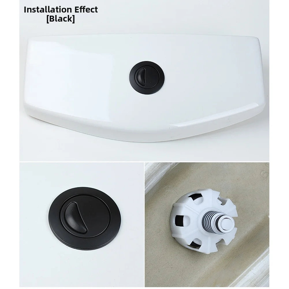 Chrome Plated ABS Dual Flush Toilet Button Compatible European
