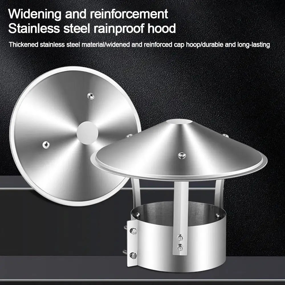 Stainless Steel Chimney Rain Cap 75–160mm | Exhaust Vent Hood