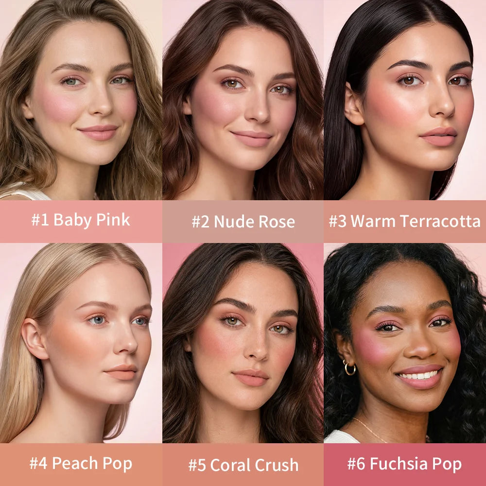 Natural Looking Matte Blush Stick Soft Cream Blush Balm Waterproof Long Lasting Hydrating Lightweight Blendable Cheek Cosmetics Peaceful Pleasures Health and Wellness