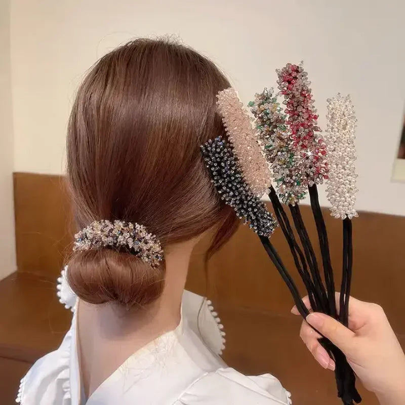 2pcs Fashion Girl Women Hair Bands, Donut Hairpin, Magic Bun Maker, Diy Hairstyle Headband Tools Accessories Peaceful Pleasures Health and Wellness