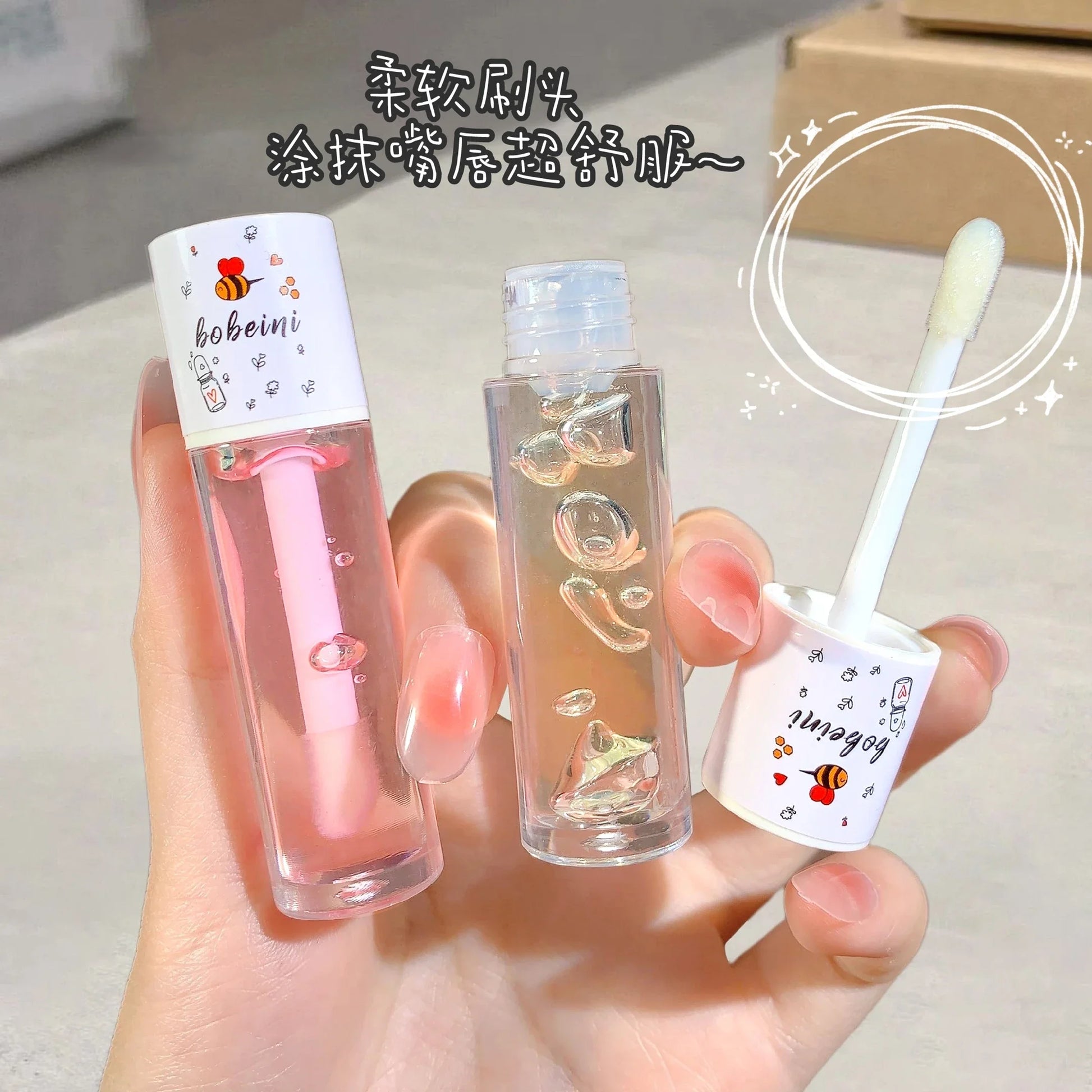 Peach Honey Lip Oil Plump Moisturizing Non-sticky-hydrating Gloss Long-lasting clear liquid lip Balm Peaceful Pleasures Health and Wellness
