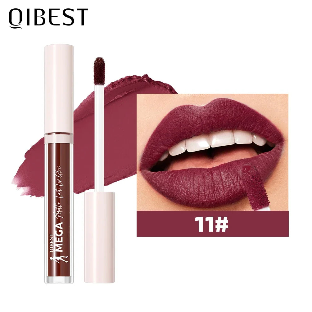 QIBEST 24-Shade Matte Liquid Lipstick | Waterproof Long-Lasting