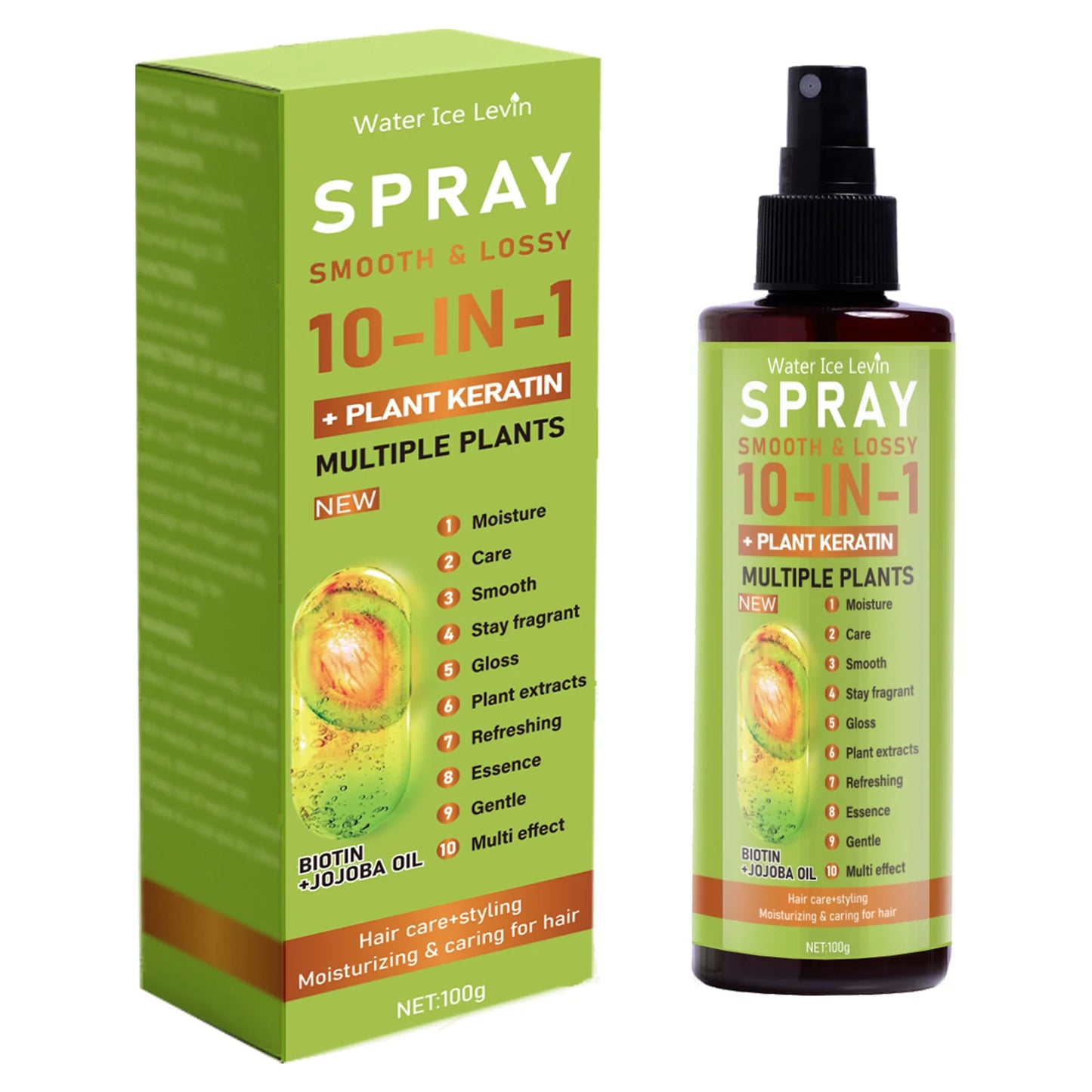 10-in-1 Hair Essence Spray | Plant Keratin, Biotin & Argan Oil Formula