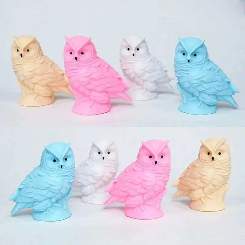 Cartoon Owl LED Night Light | Bedside Ambient Desk Decor