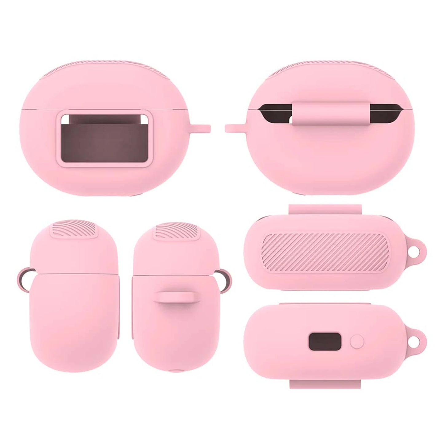 For TOZO NC20 Pro/NC20 Earbud Silicone Cover Washable Case Headphone Protective Case Shockproof Dustproof Case with Carabiner Peaceful Pleasures Health and Wellness Pink