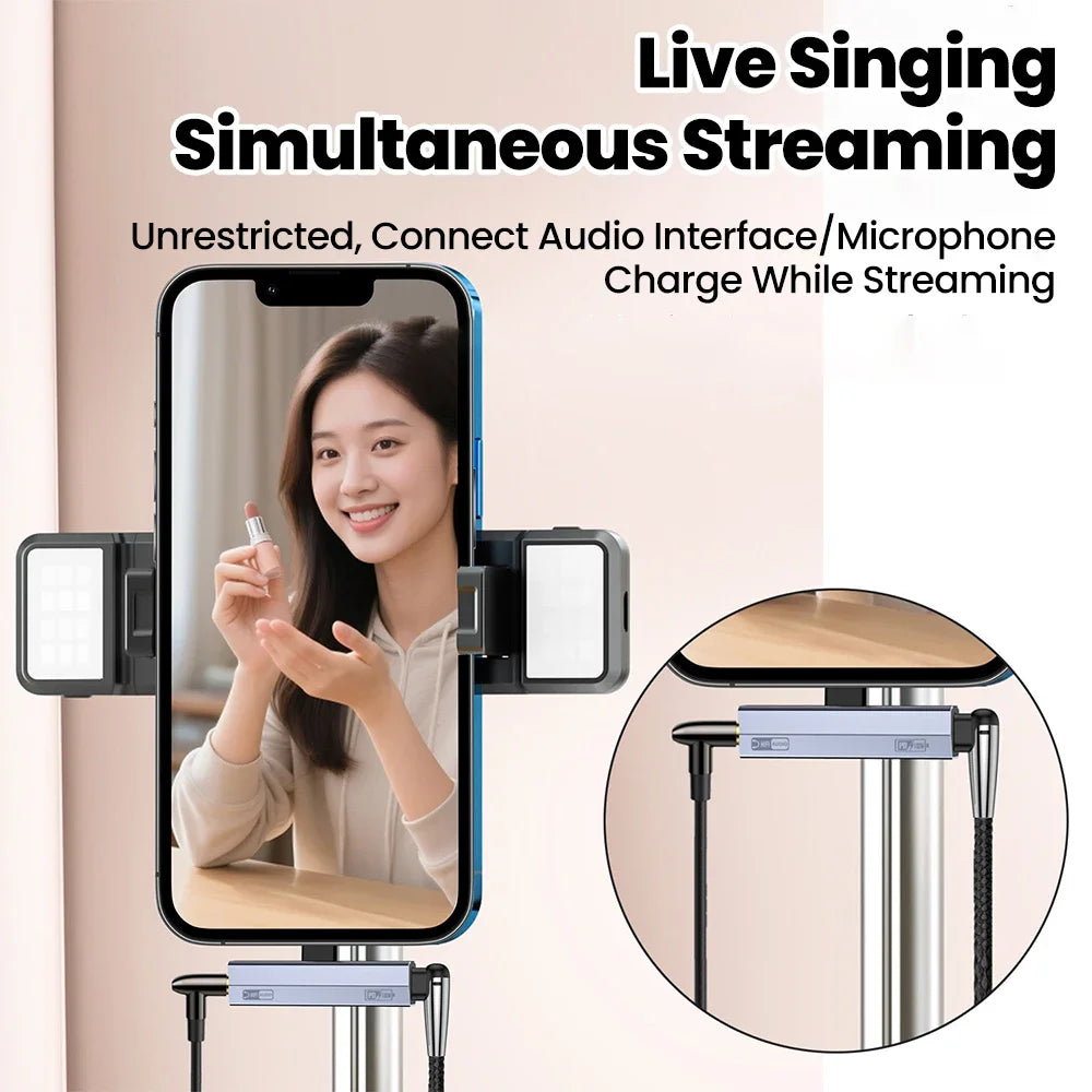 USB-C to 3.5mm Audio Adapter 2-in-1 Fast Charging 100W/10W