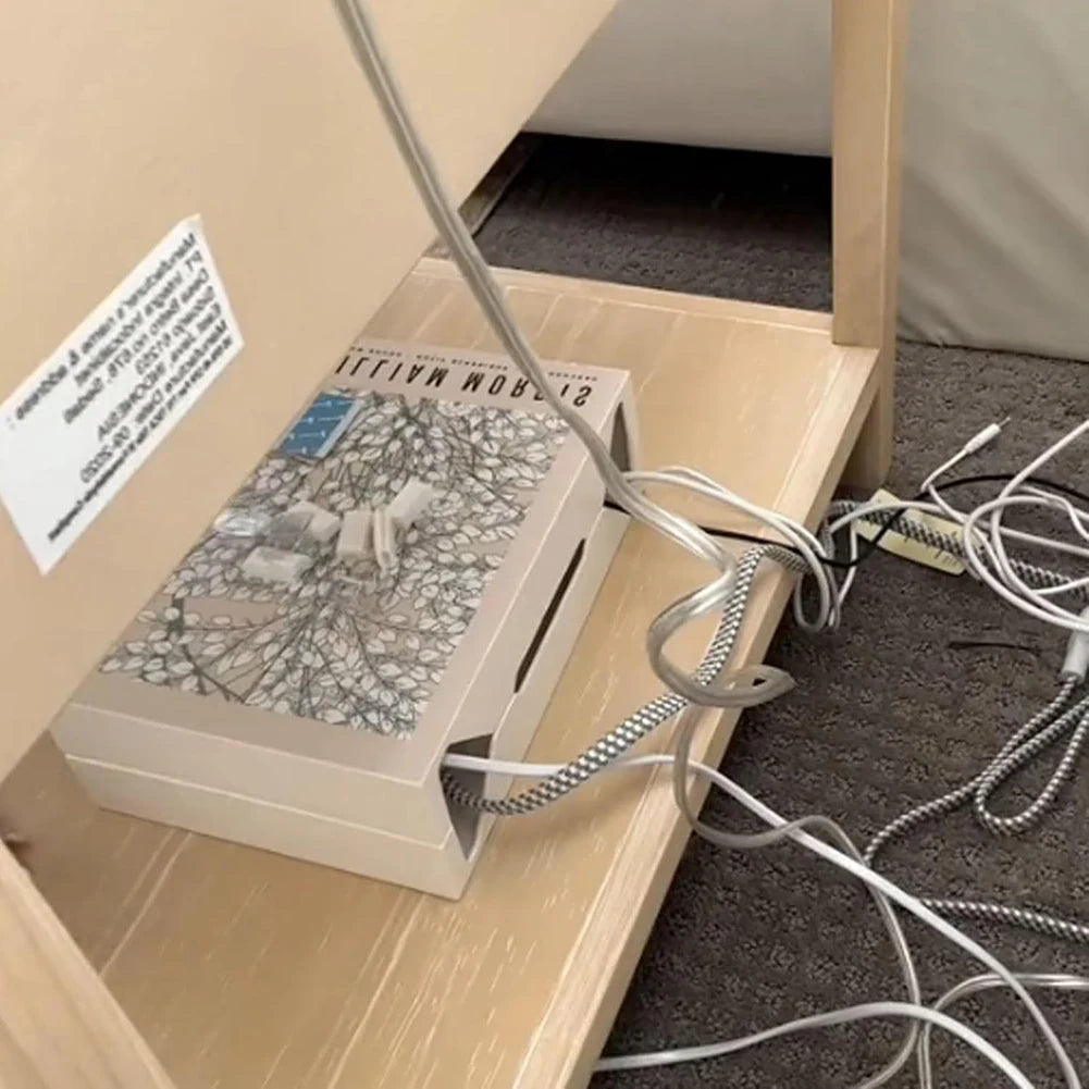 Book Shaped Cord Organiser To Conceal Power Strip Cable Management Box For Desk Multipurpose Power Strip Box For Home/Office Peaceful Pleasures Health and Wellness